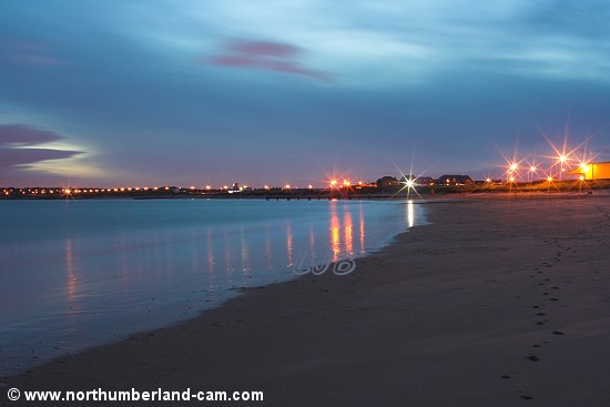 Blyth South Beach in the evening.