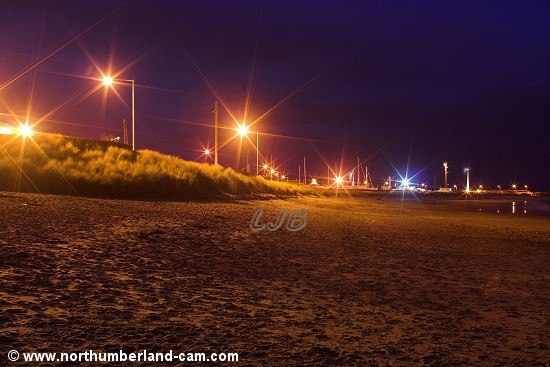 Blyth South Beach in the evening.