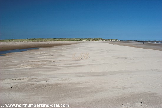Beach pool behind a sand bar.